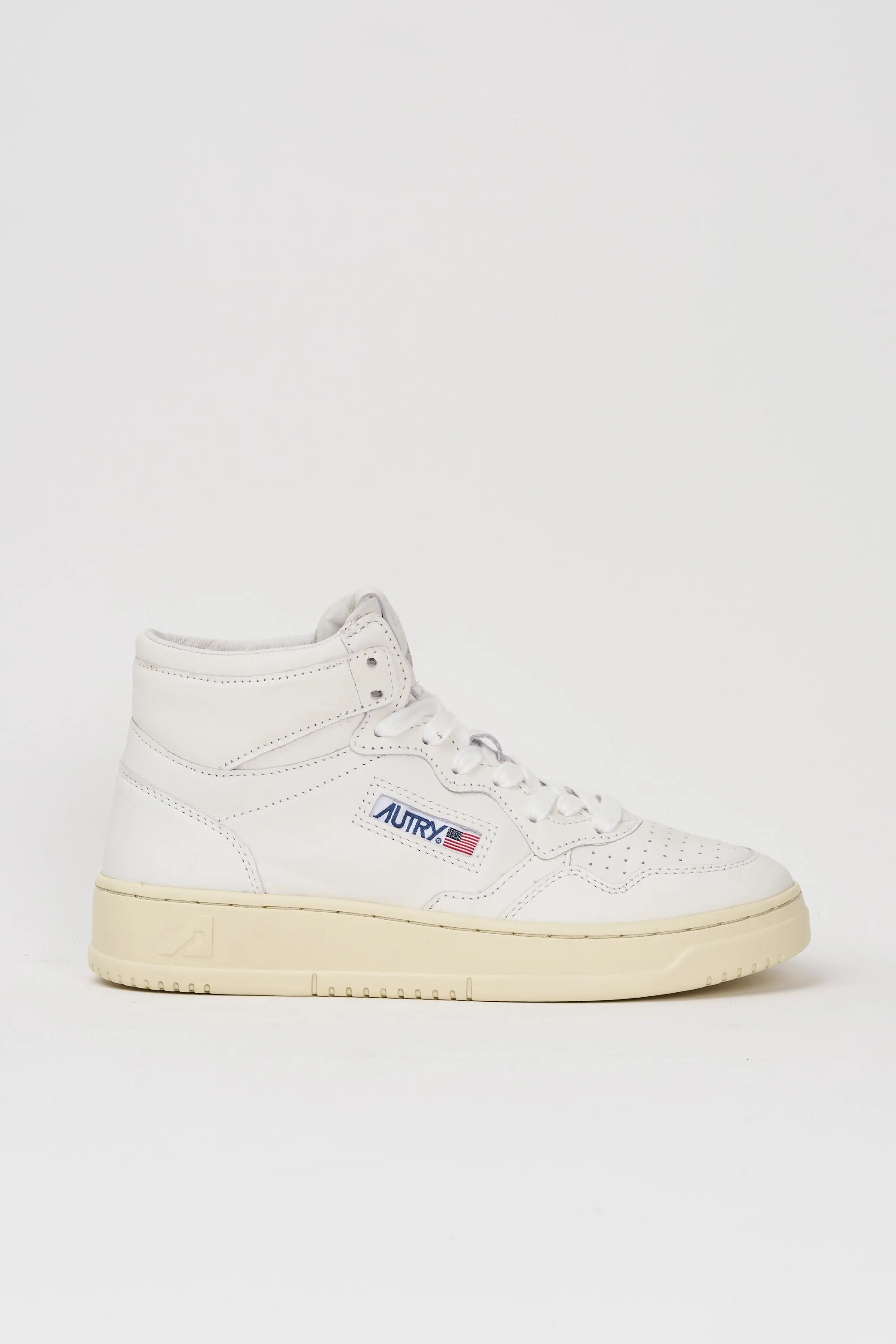 Autry Sneackers Medalist Mid Pelle Capra Colore Bianco 4051