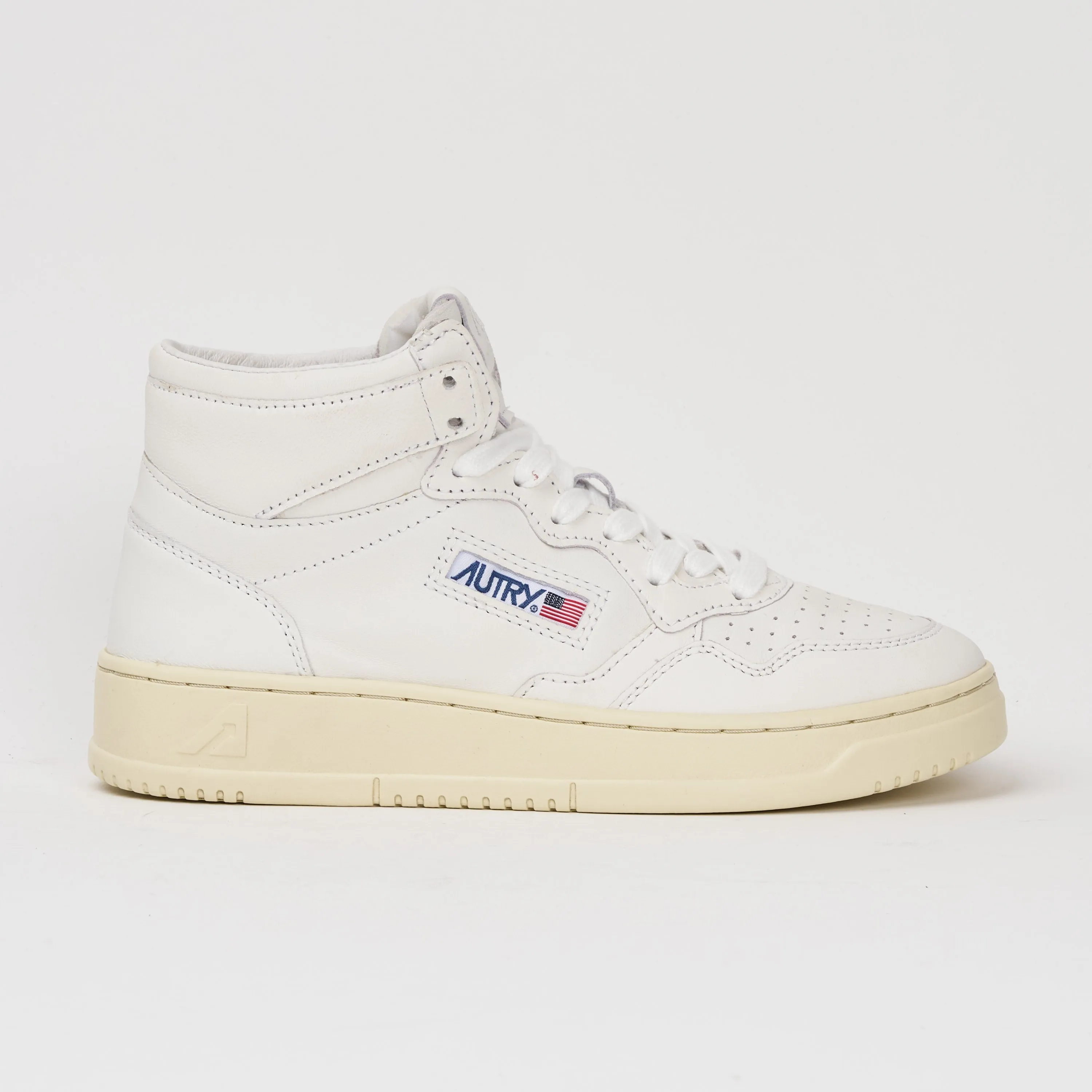 Autry Sneackers Medalist Mid Pelle Capra Colore Bianco 4051