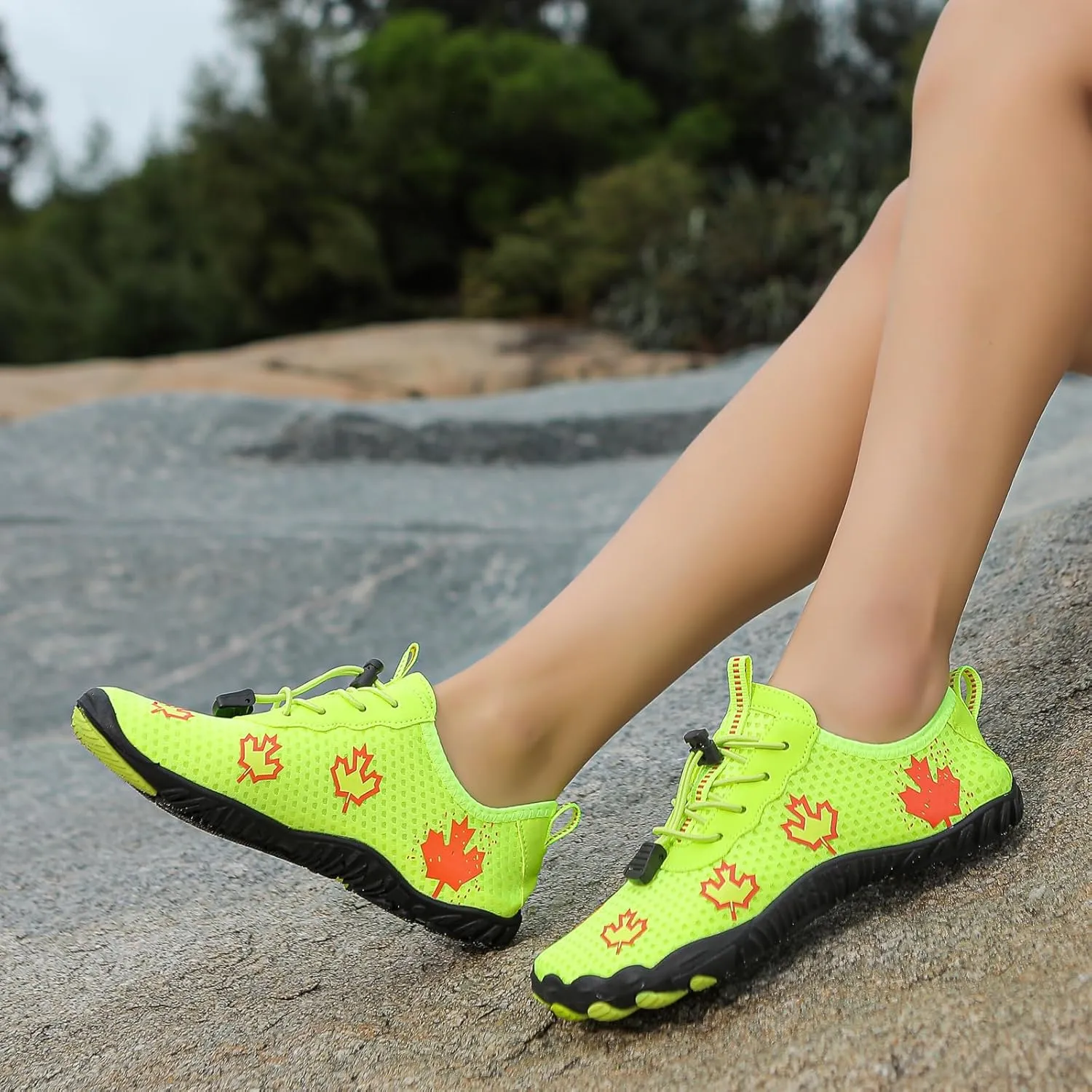 Barefoot Zero Drop Hiking Waterproof Shoes Women Grounded Waterproof Footwear for Women Breathable Non-Slip Athletic Footwear Wide Toe Water Shoes for Hiking Neuropathy Lightweight Walking Shoe