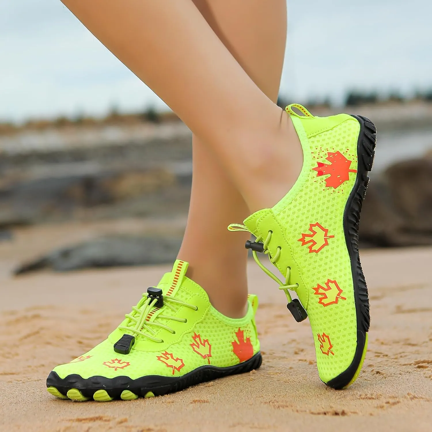 Barefoot Zero Drop Hiking Waterproof Shoes Women Grounded Waterproof Footwear for Women Breathable Non-Slip Athletic Footwear Wide Toe Water Shoes for Hiking Neuropathy Lightweight Walking Shoe