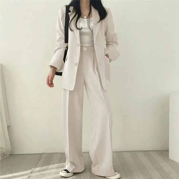 BELISHA | Solid Blazer and Pants Set