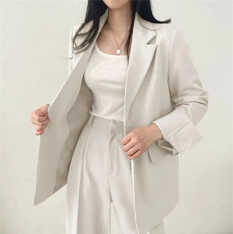 BELISHA | Solid Blazer and Pants Set