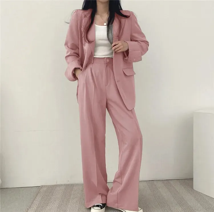 BELISHA | Solid Blazer and Pants Set