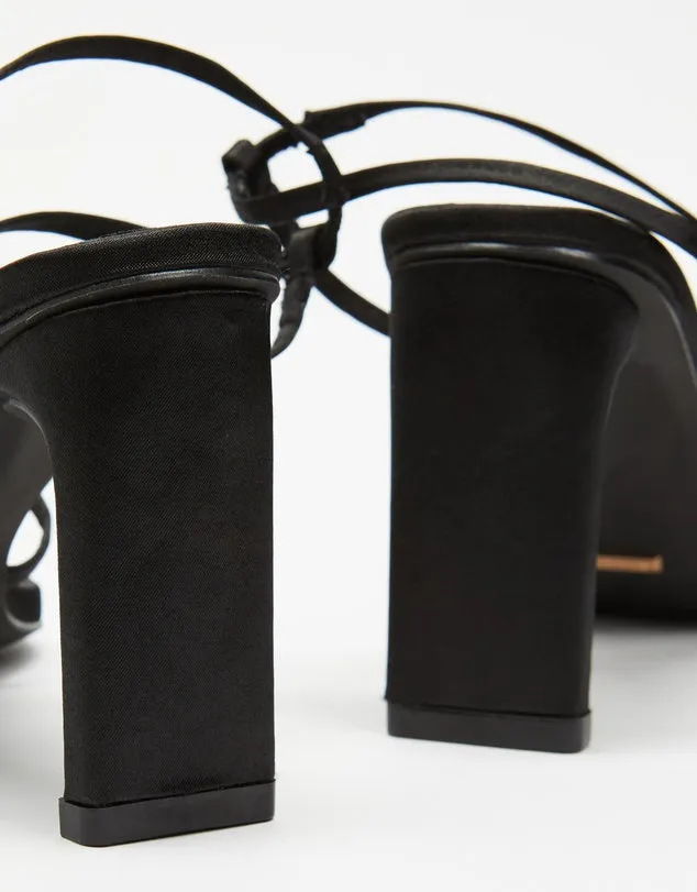 Billini Valetta Heel - Black Satin