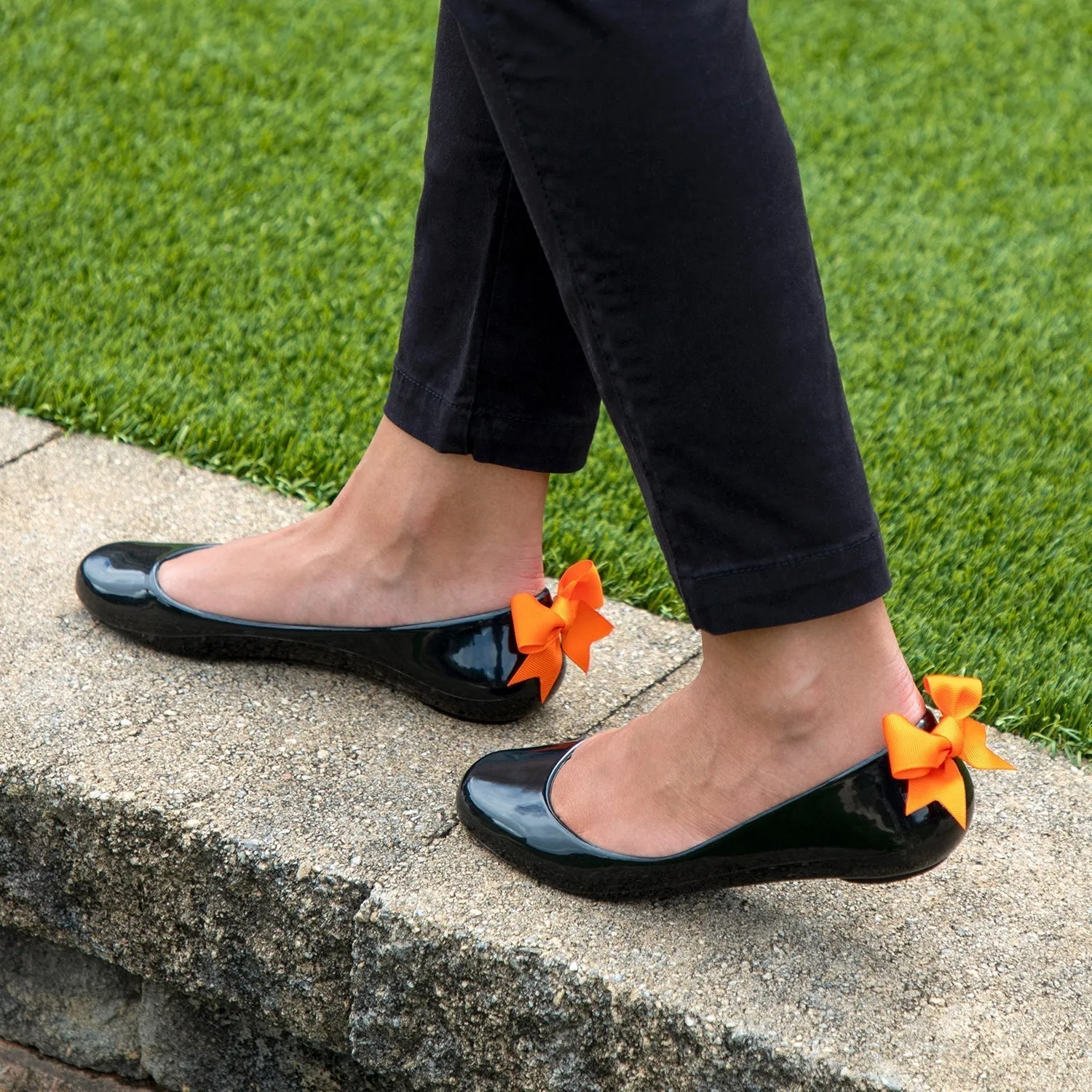 Bow Ballet Flats, Shiny Sapphire Shoe
