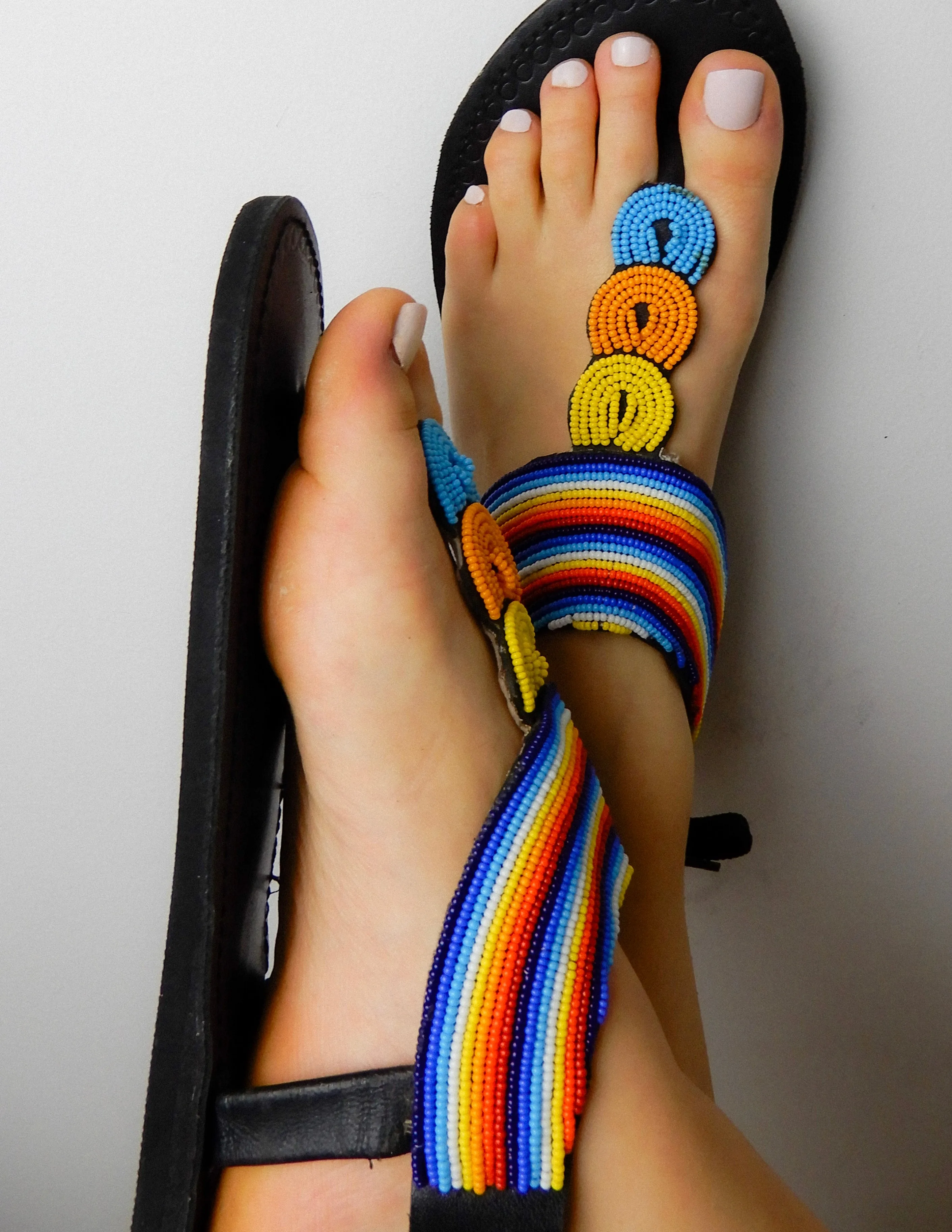 Bright Rainbow Sandals