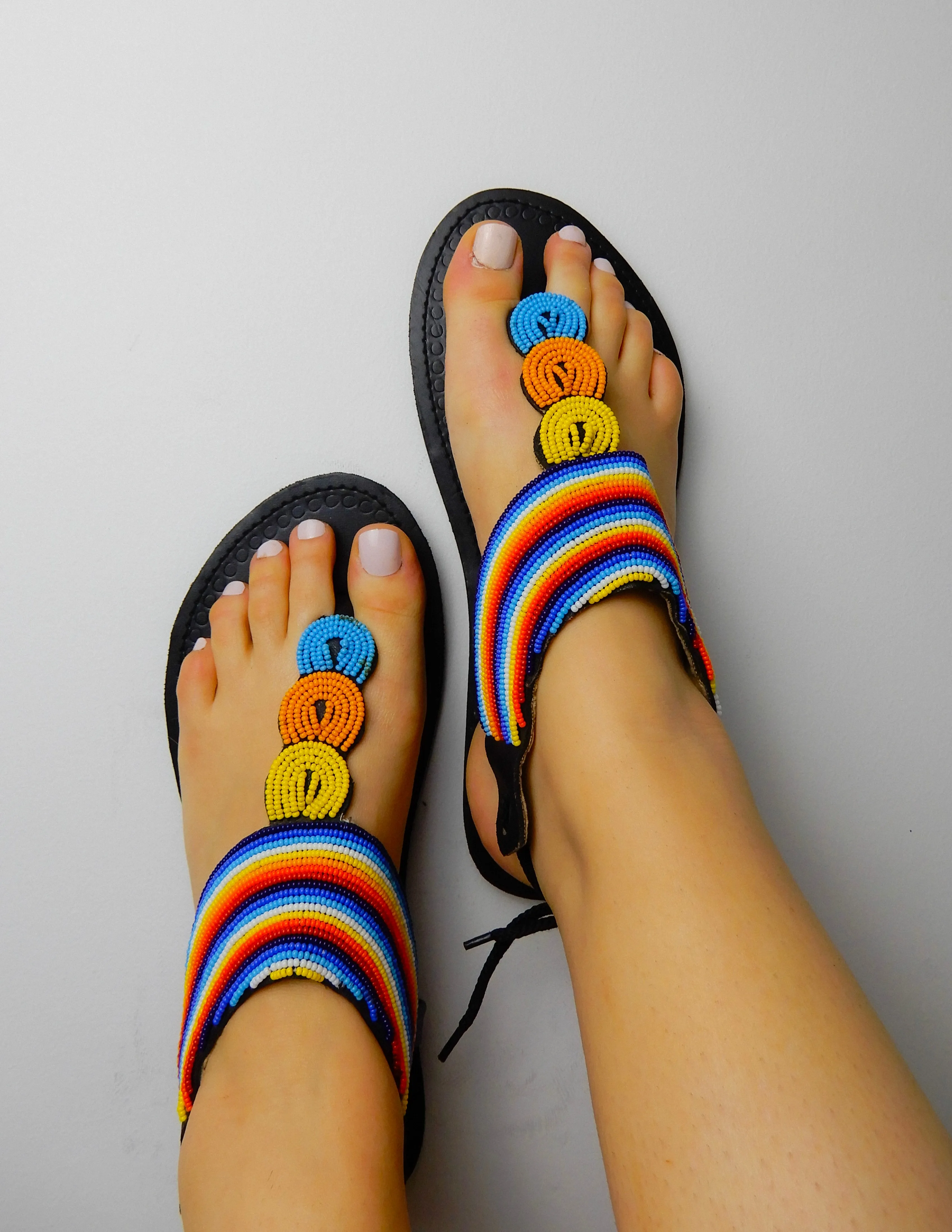 Bright Rainbow Sandals