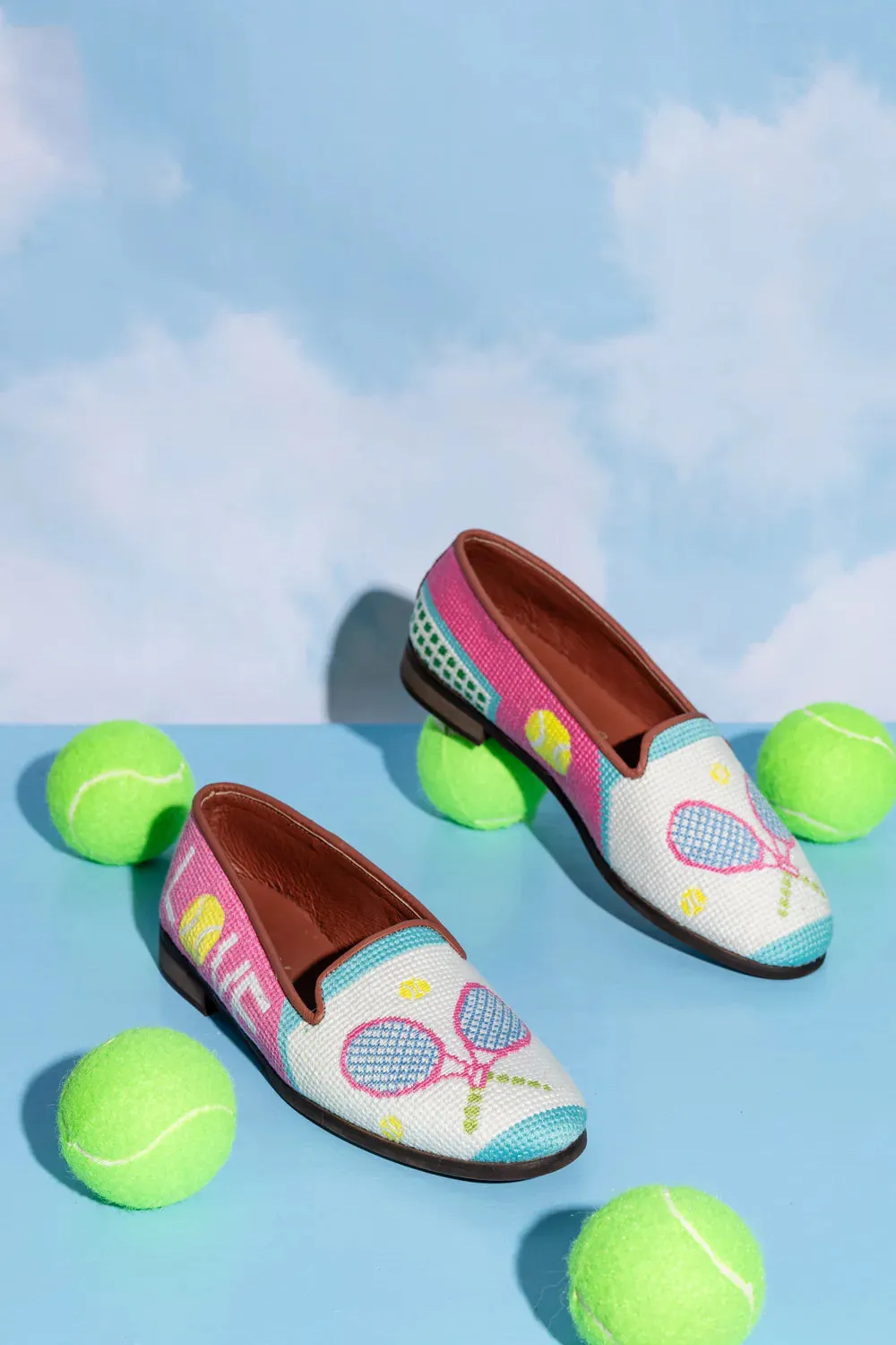 BY PAIGE - NEEDLEPOINT LOAFER IN TENNIS