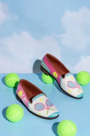 BY PAIGE - NEEDLEPOINT LOAFER IN TENNIS