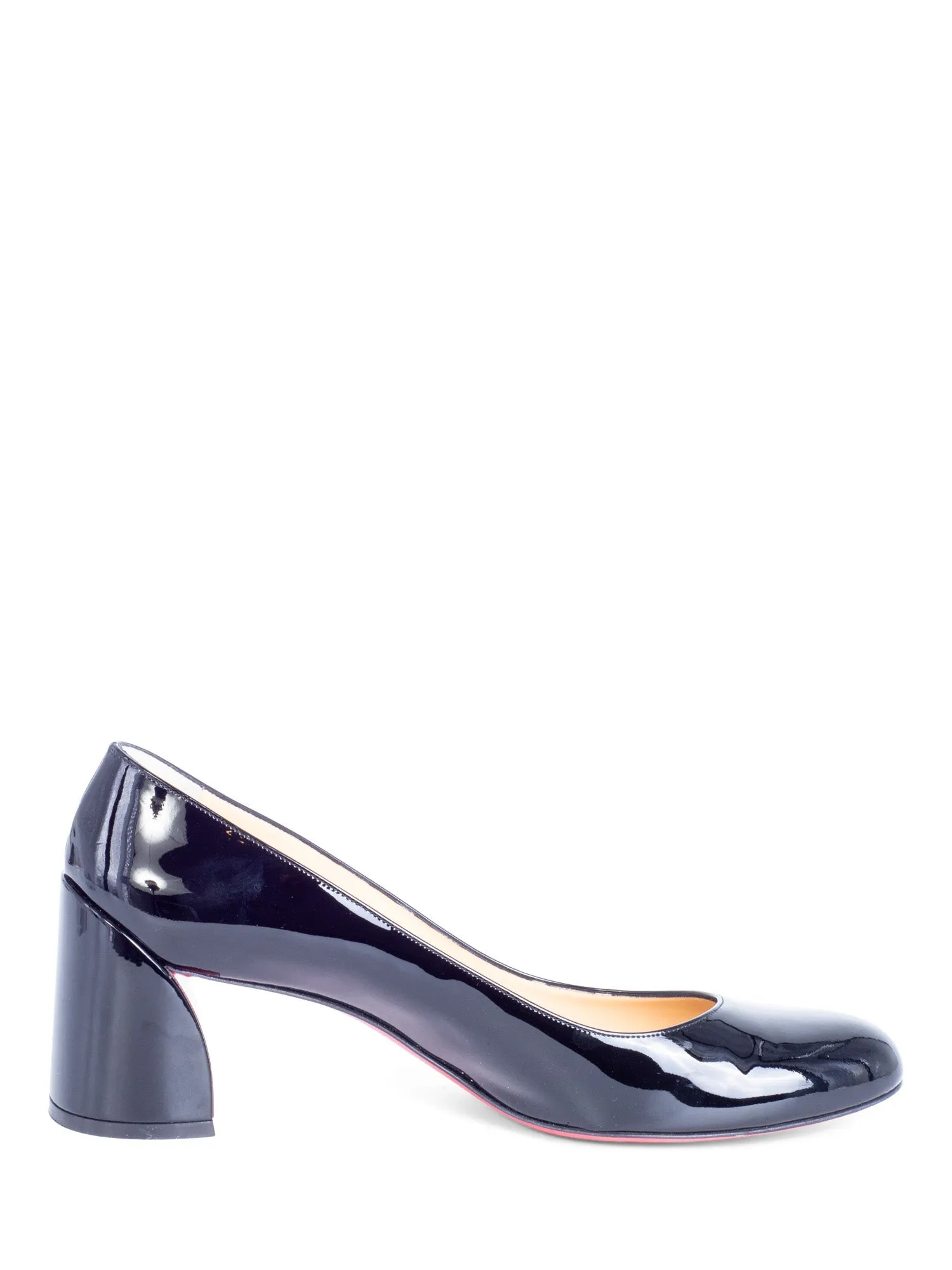 Christian Louboutin Patent Leather Block Heels Black