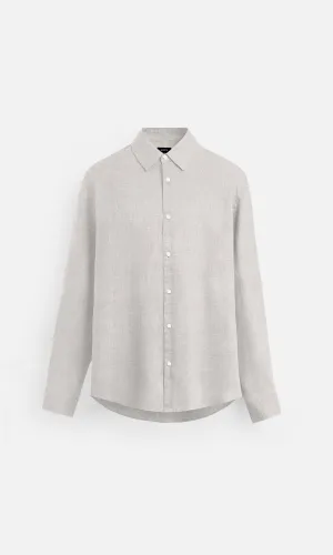 Classic Beige Pure Linen full Sleeve Shirt - AddysForMen