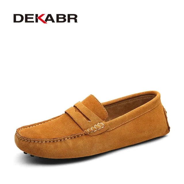 DEKABR Fashion Men's Genuine Leather Loafers Moccasins. #VezzyWorld