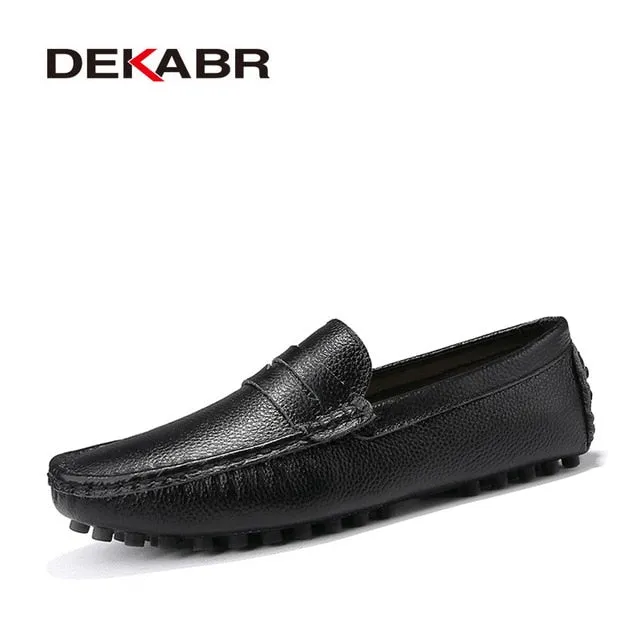 DEKABR Fashion Men's Genuine Leather Loafers Moccasins. #VezzyWorld