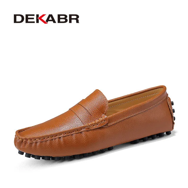 DEKABR Fashion Men's Genuine Leather Loafers Moccasins. #VezzyWorld