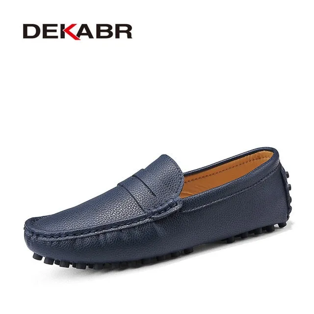 DEKABR Fashion Men's Genuine Leather Loafers Moccasins. #VezzyWorld