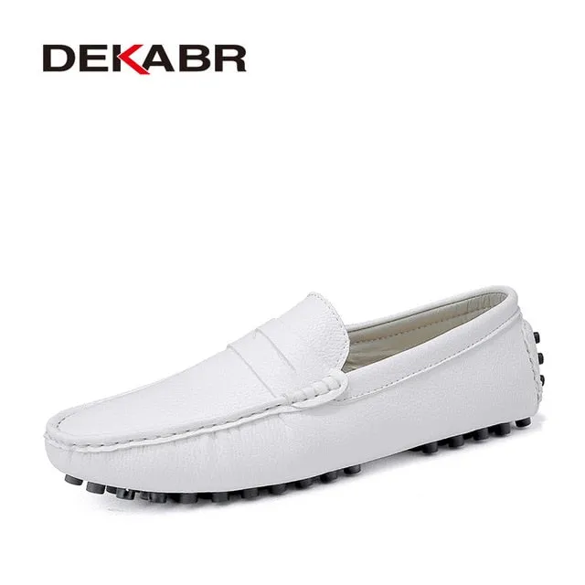 DEKABR Fashion Men's Genuine Leather Loafers Moccasins. #VezzyWorld