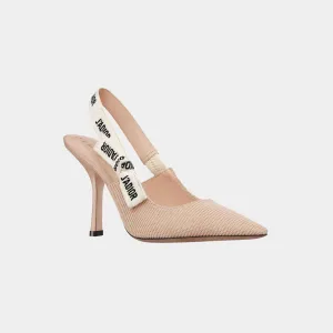 Dior JAdior Slingback Pump Heels With Nude Technical Fabric
