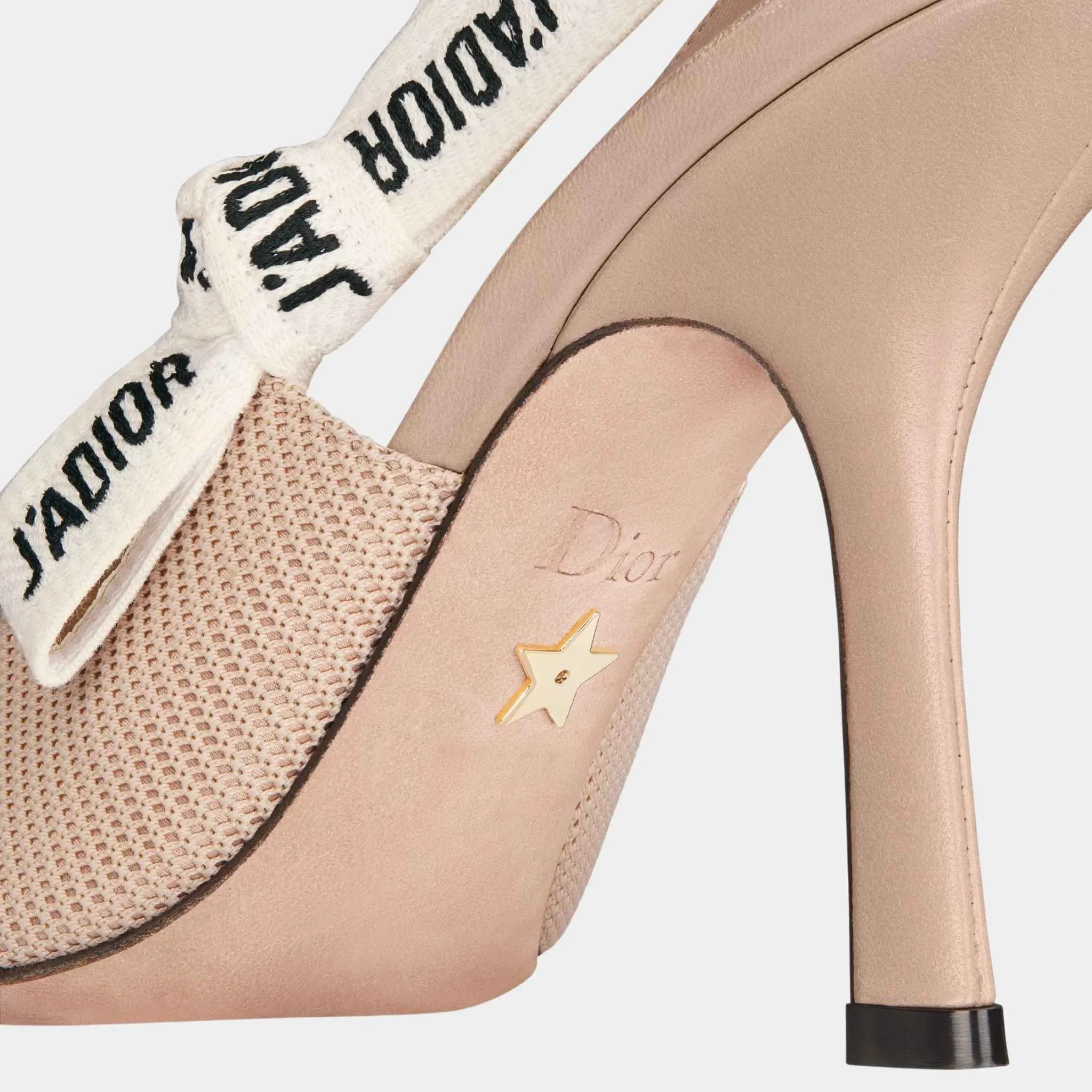 Dior JAdior Slingback Pump Heels With Nude Technical Fabric