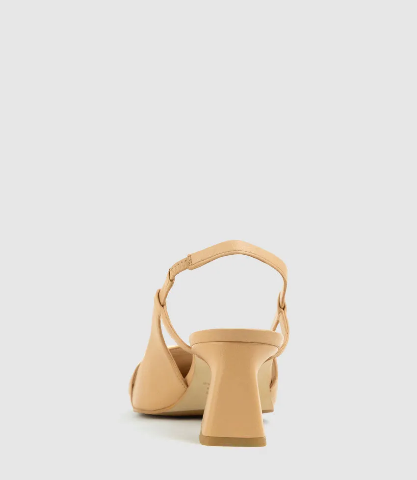 DORINDA70 Block Heel Slingback in Tan