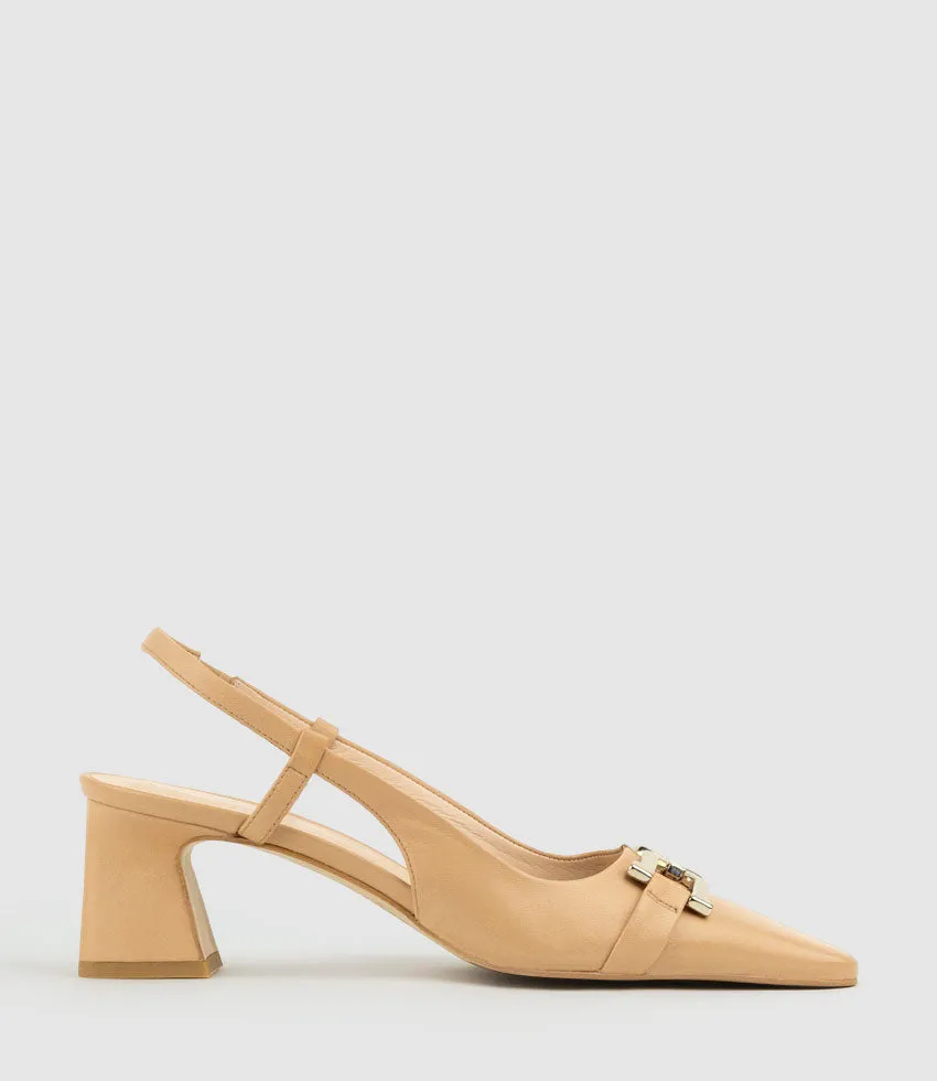 DORINDA70 Block Heel Slingback in Tan