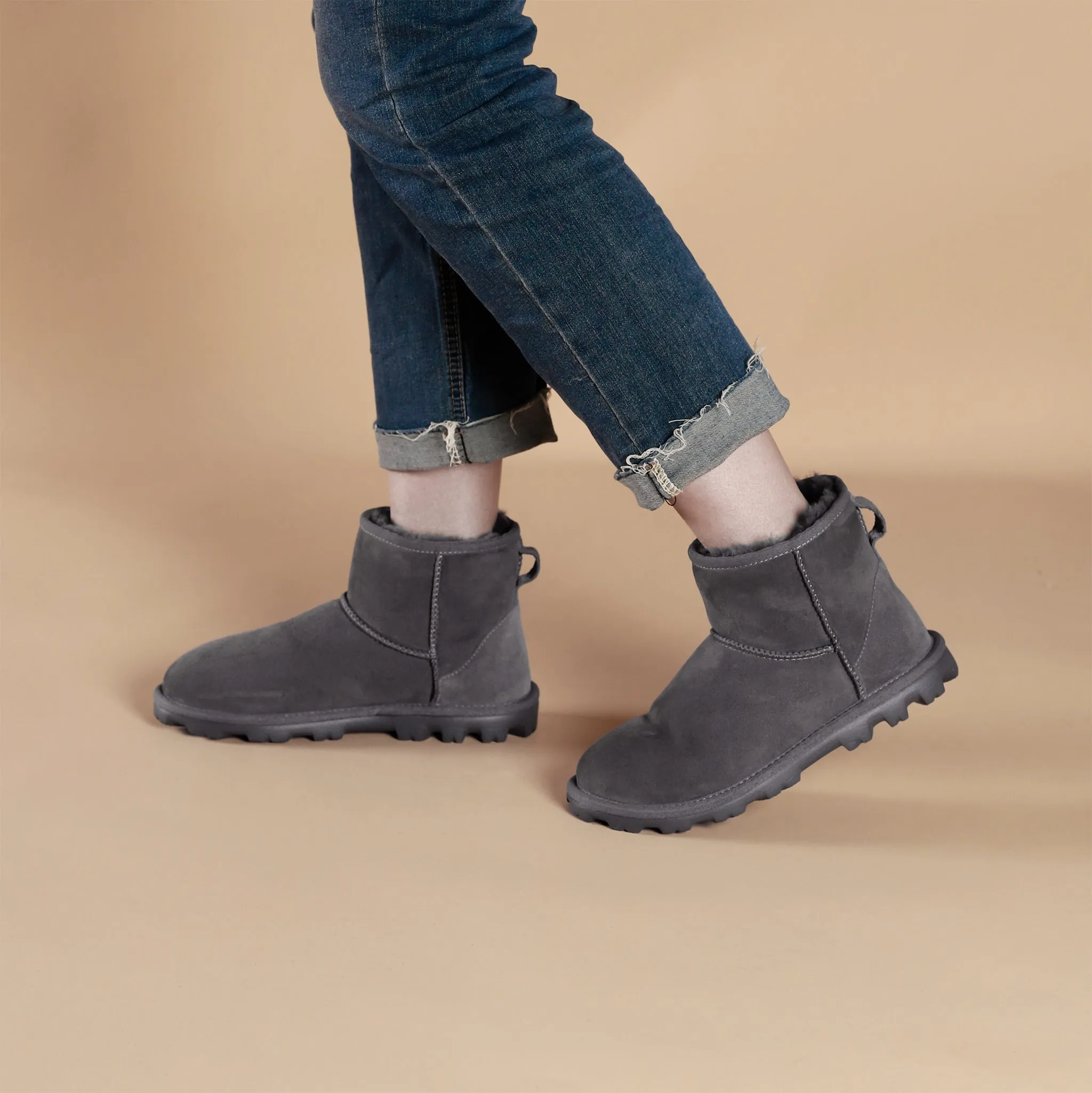 ELLA SHEARLING ANKLE BOOTS