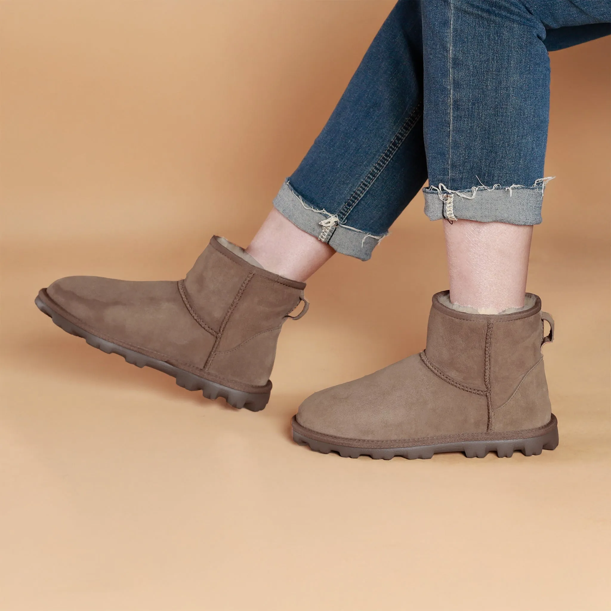 ELLA SHEARLING ANKLE BOOTS