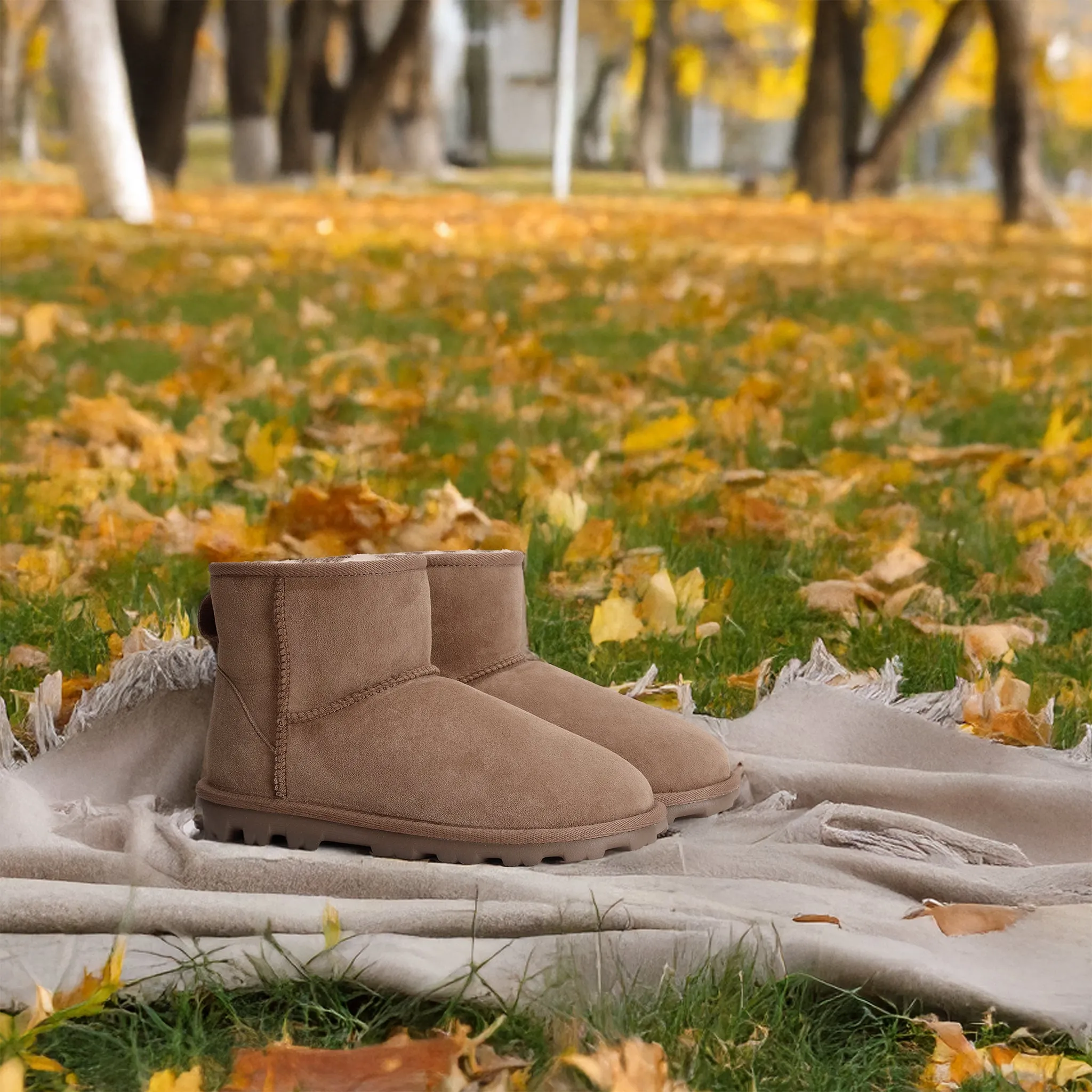 ELLA SHEARLING ANKLE BOOTS