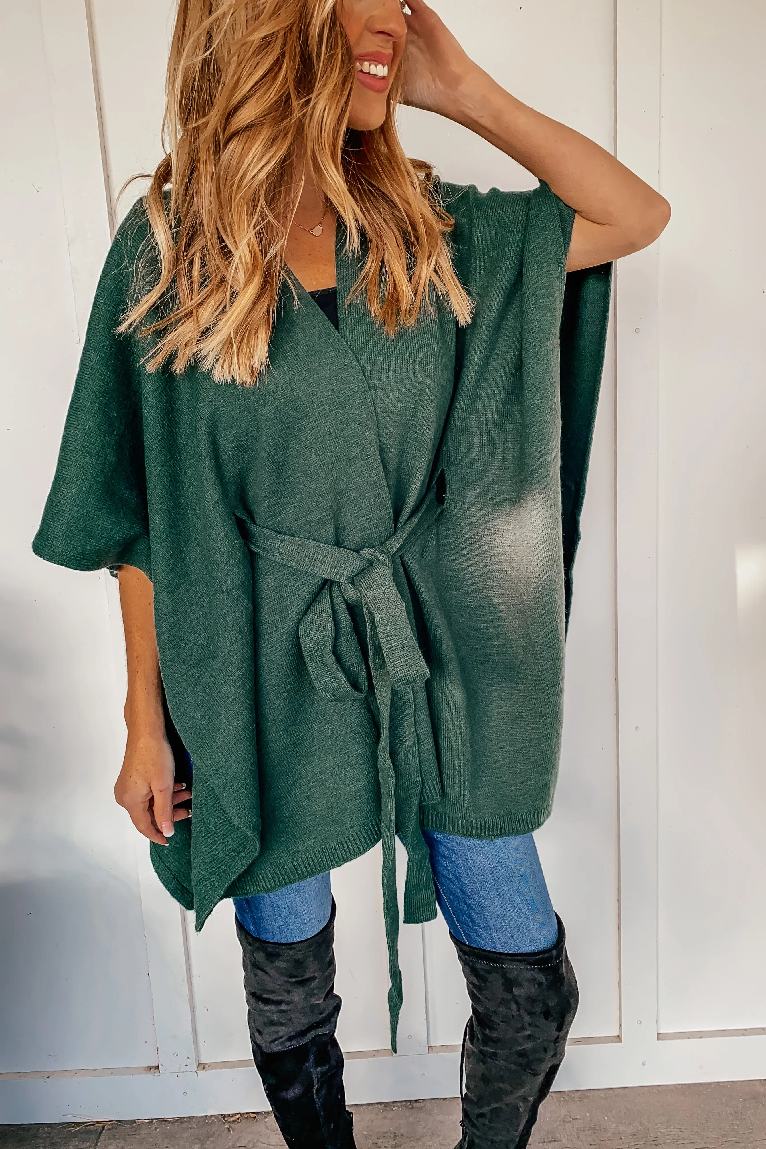 Evergreen Tied Kimono