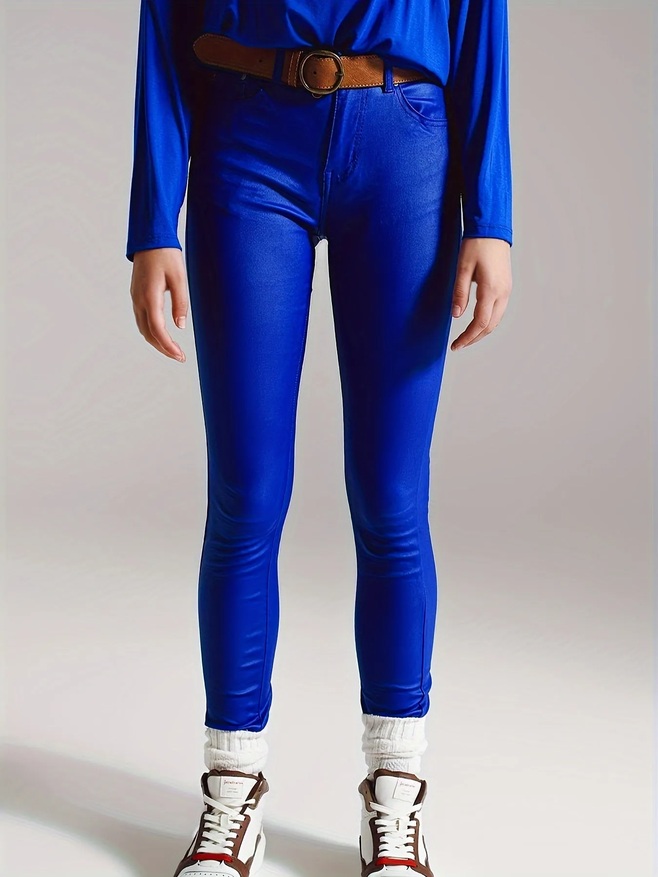 FEMORA | Coated High-Waist Skinny Jeans