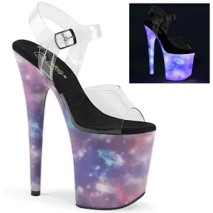 Flamingo-808REFL Purple-Blue Reflective, 8" Heels