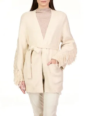 Fringe Belted Cardigan