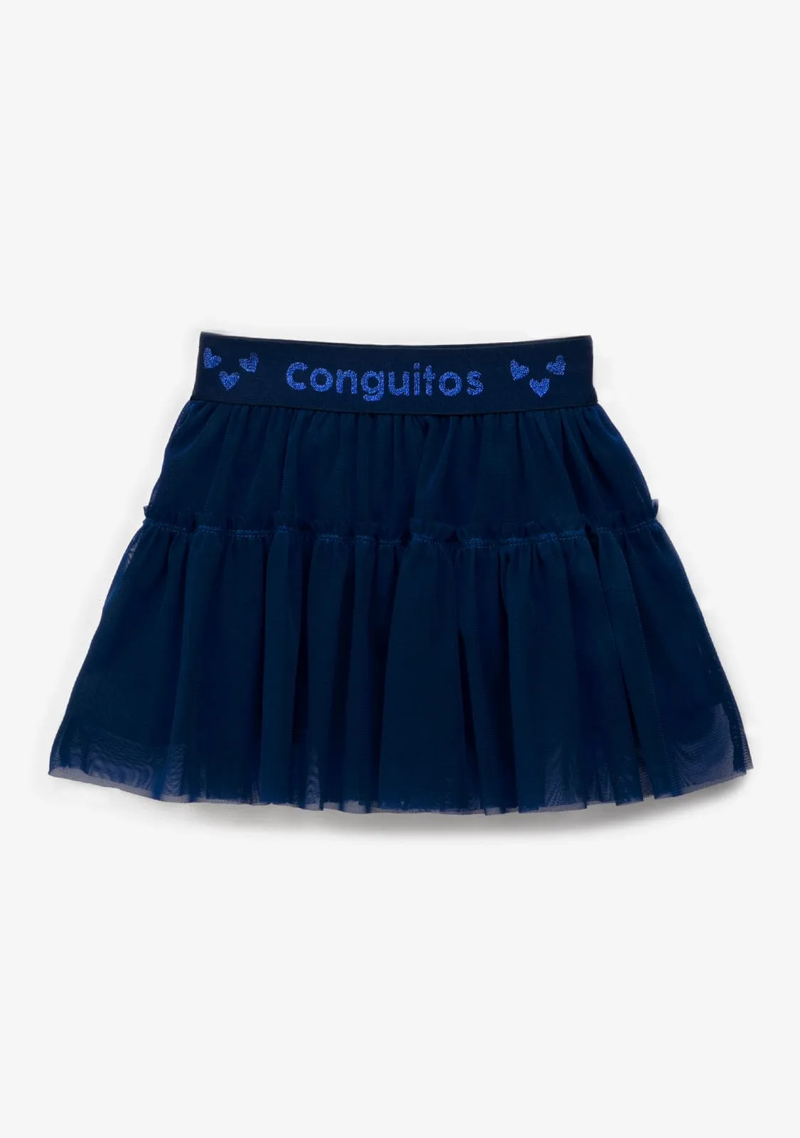 Girl's Navy Tulle Conguitos Skirt