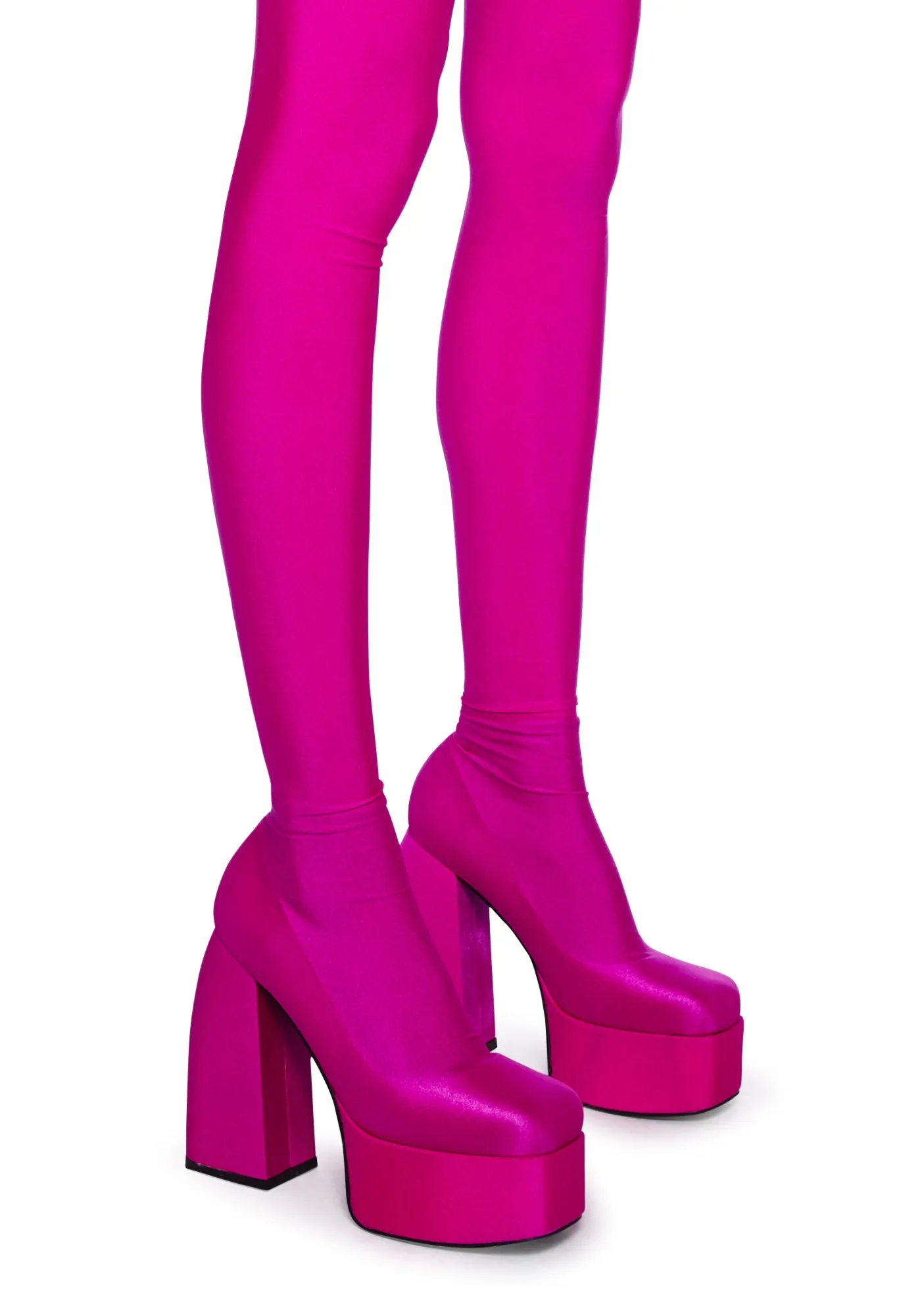 Hey Hey Platform Pant Boots- Pink