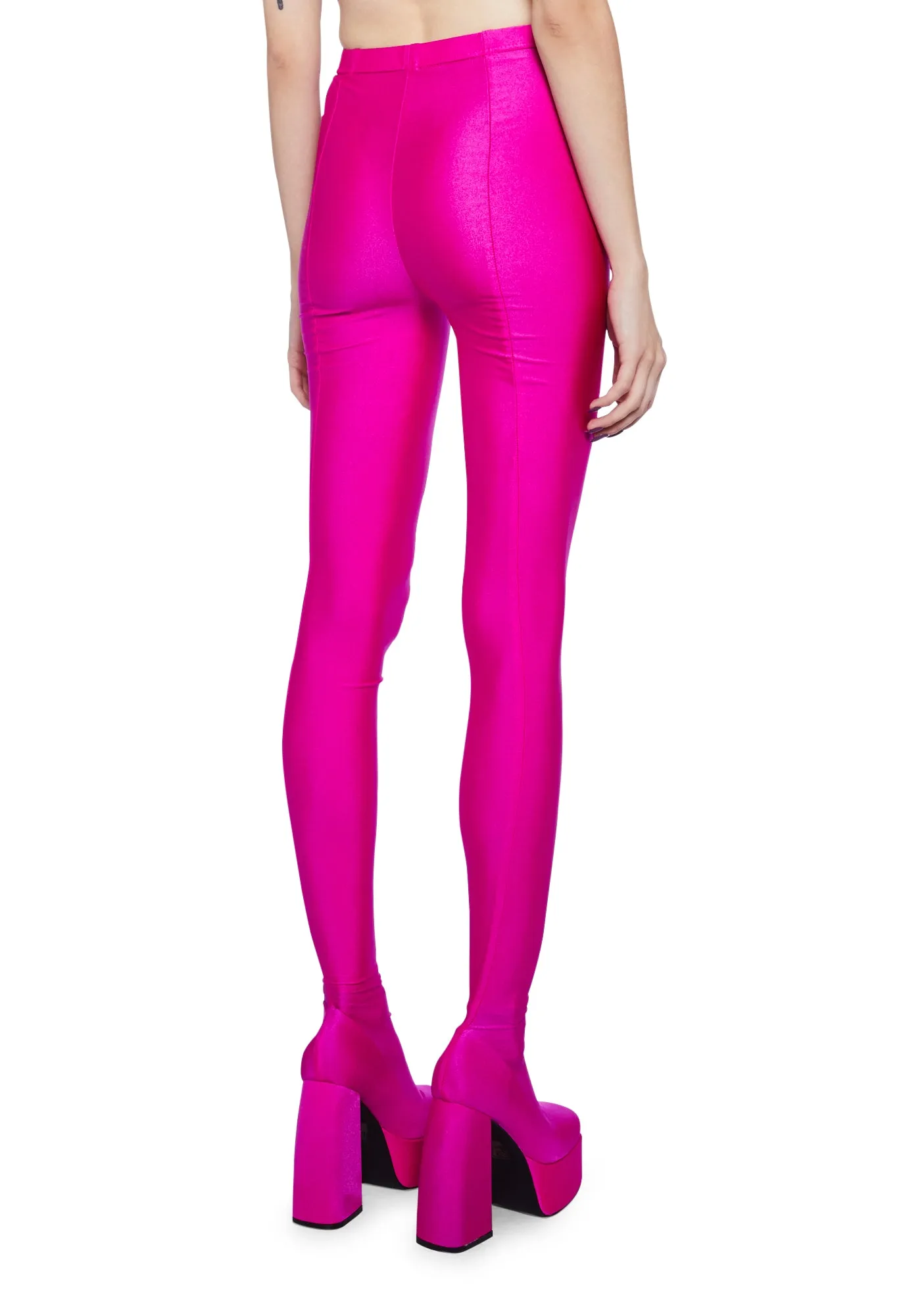 Hey Hey Platform Pant Boots- Pink