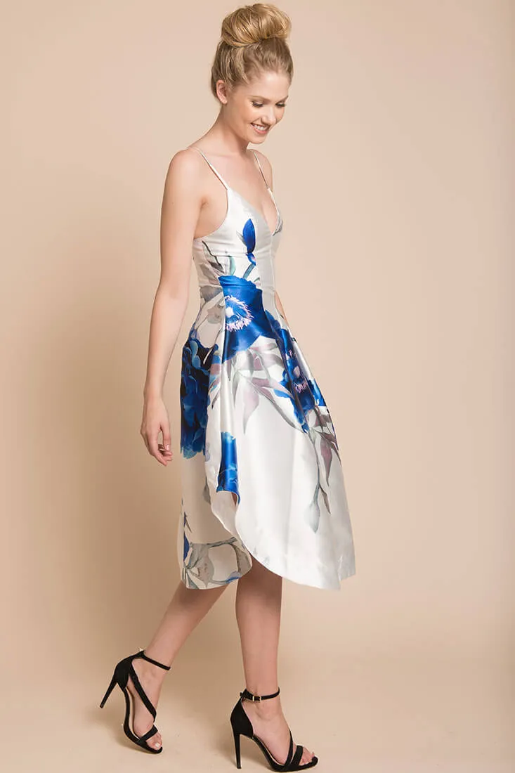 Ingrid Floral Dress Blue
