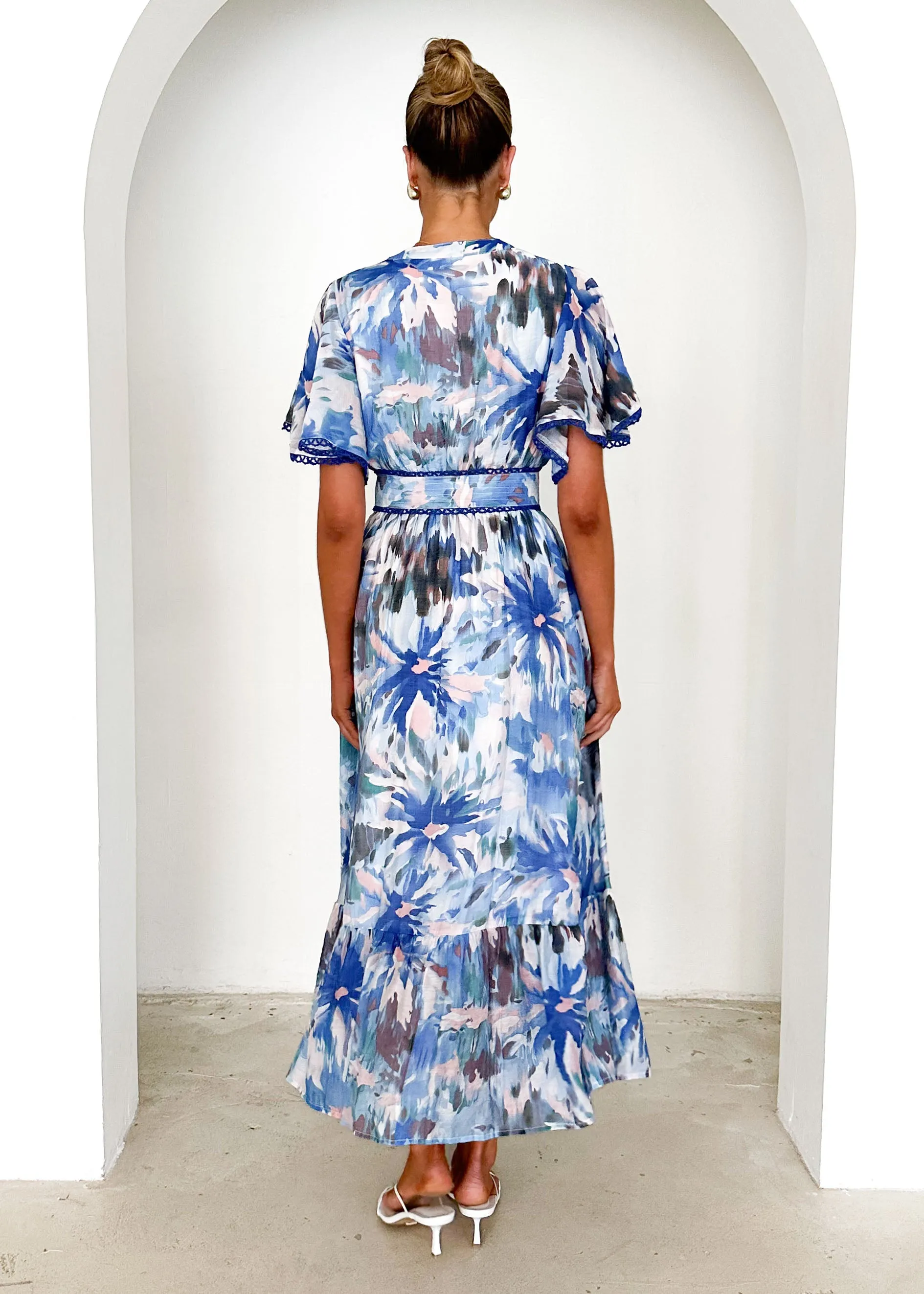 Janet Maxi Dress - Blue Floral