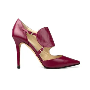 Jimmy Choo Dark Orchid 'Heath' Monk Strap Goat Leather Pumps