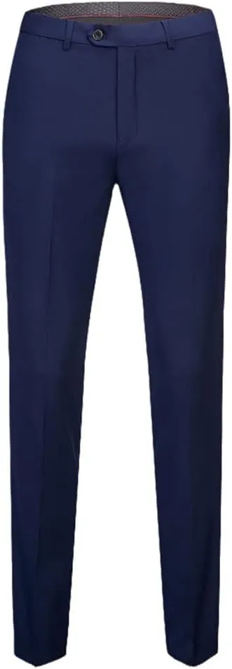 keusyoi Men Solid Color Suit Pants Business Slim Fit Dress Office Trousers Male Dress Formal Casual Suit Pants