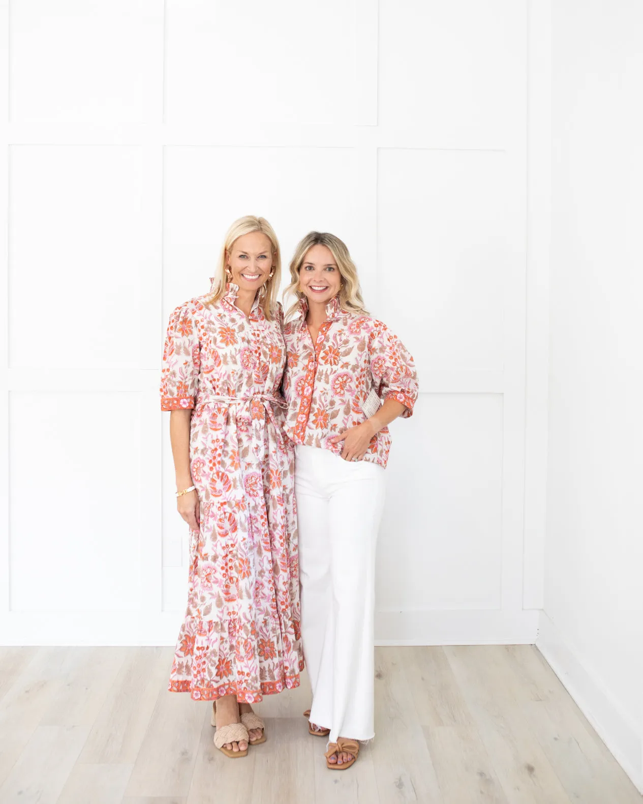Long Lale Dress In Pamplemousse Floral