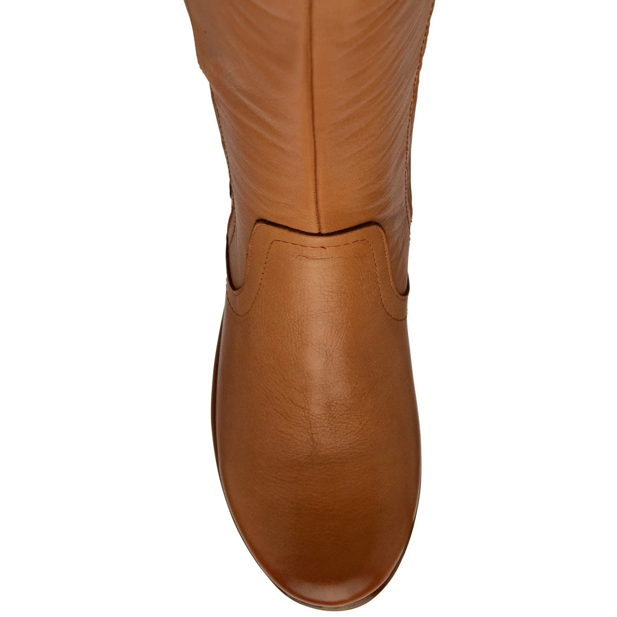 Lotus Fitzgerald Ladies Tan Leather Side Zip Mid-Calf Boots