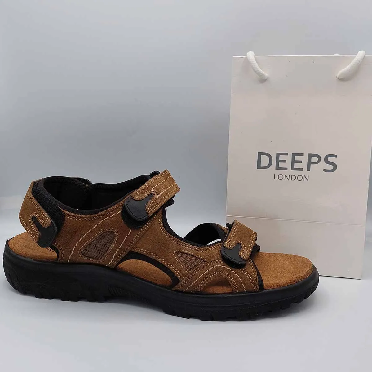 MARTIN MEN'S REAL LEATHER ADJUSTABLE TOUCH FASTEN COMFORTABLE GLADIATOR SUMMER SANDALS