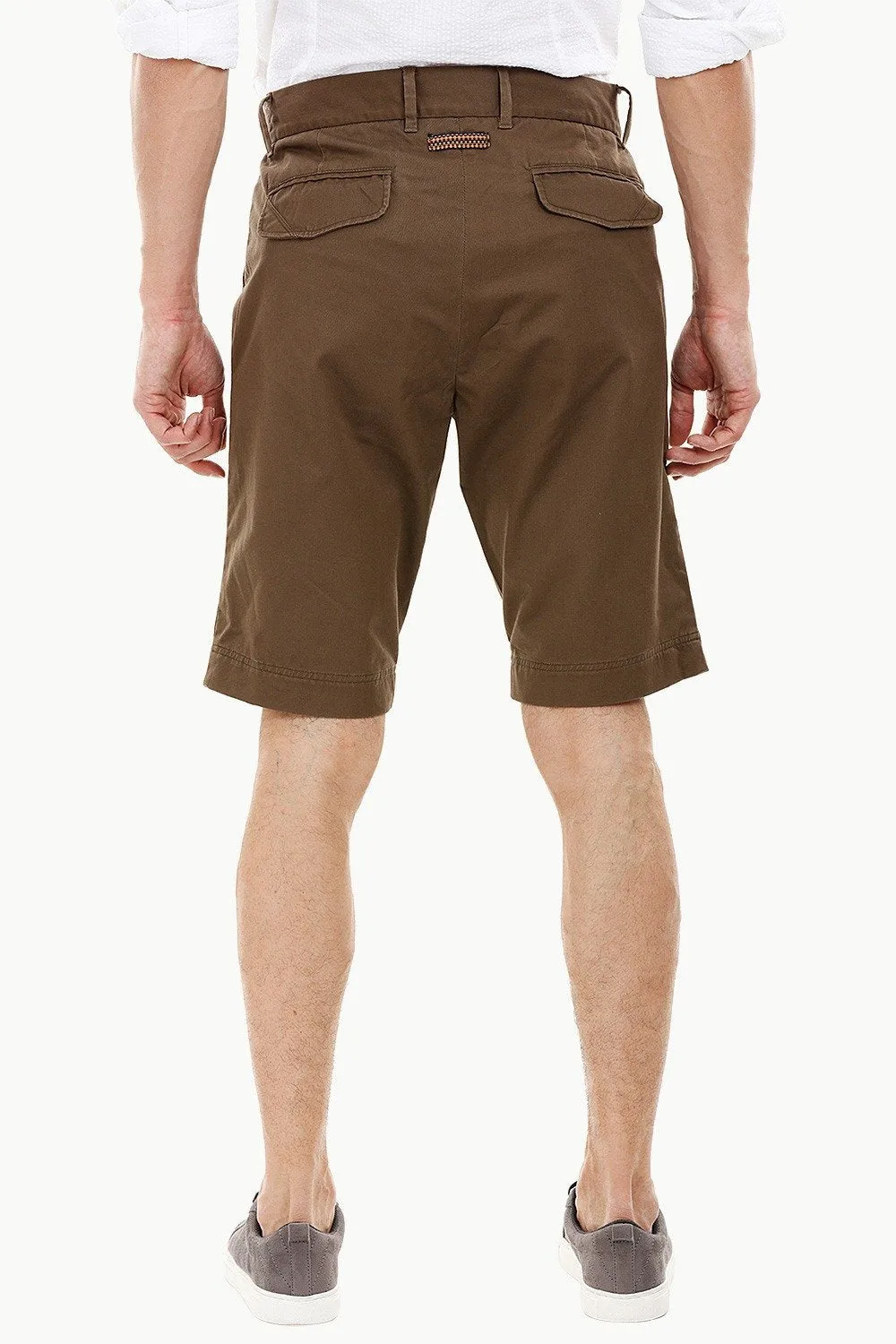 Mens Brown Patch Pocket Summer Shorts