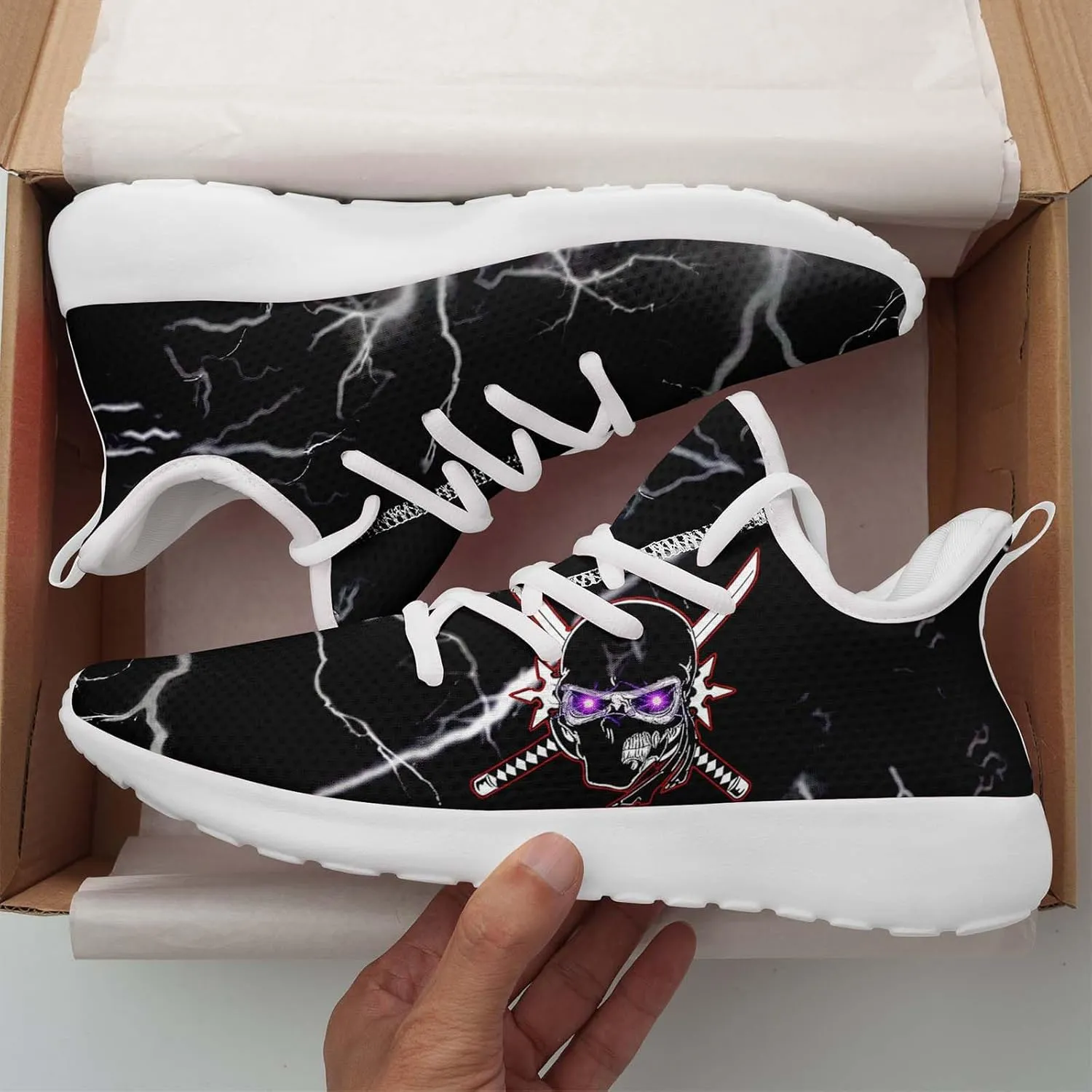 Men's Dragon Sneakers  Lightweight Running Shoes Punk Rock Streetwear Sneaker Breathable Athletic Gym Casual Walking Shoes