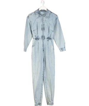 Michelle Keegan Blue Light Denim Jumpsuit UK 8
