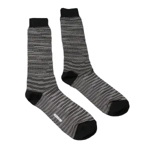 Missoni GM00CMU4948 0001 Gray/Black Knee Length Socks