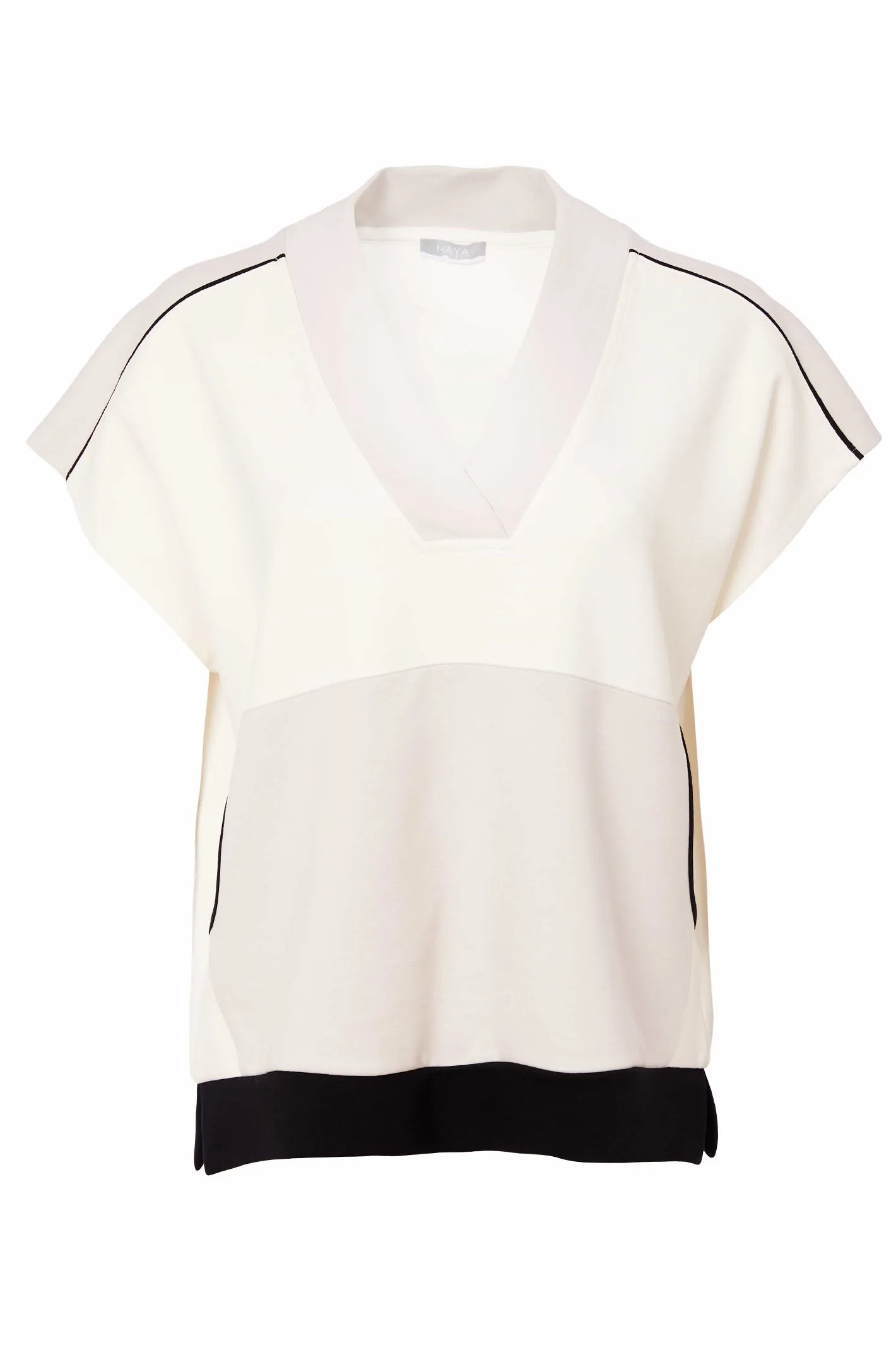 Naya NAS25128  Black Stripe Print Top