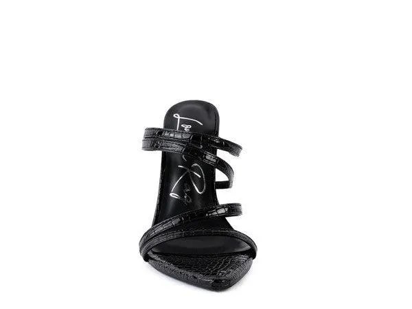 New Affair Croc Metal High Heeled Sandals