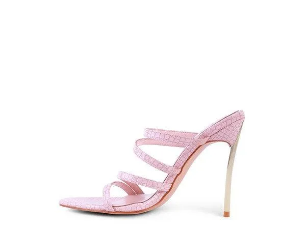 New Affair Croc Metal High Heeled Sandals