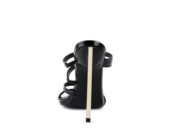 New Affair Croc Metal High Heeled Sandals