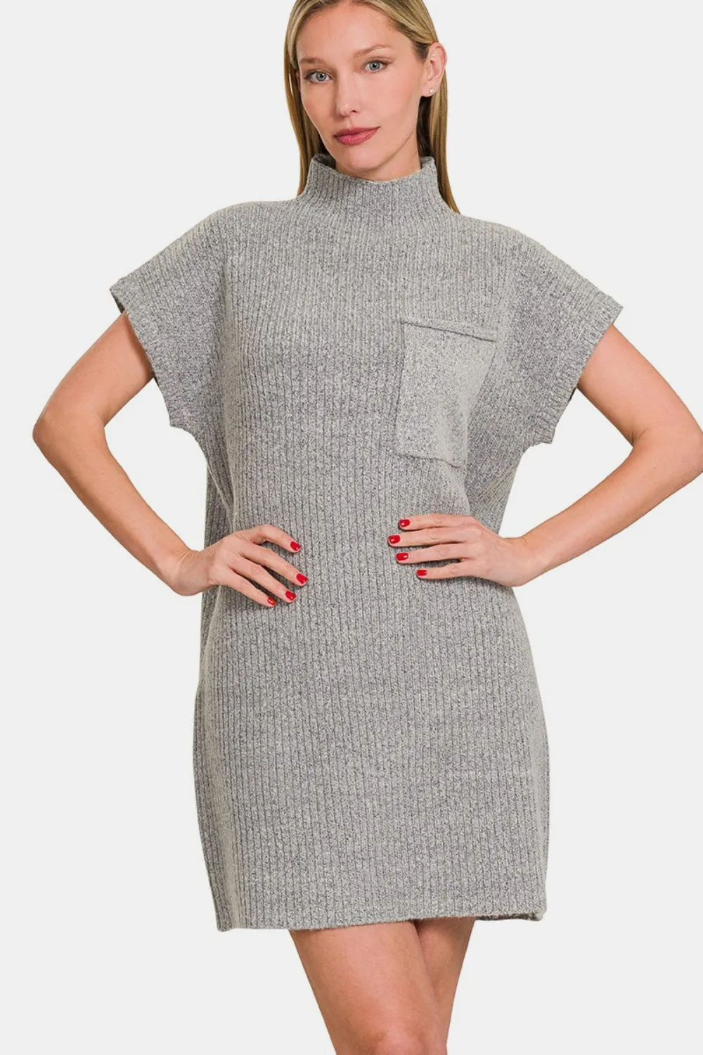 Out on the Town Ribbed Sweater Dress